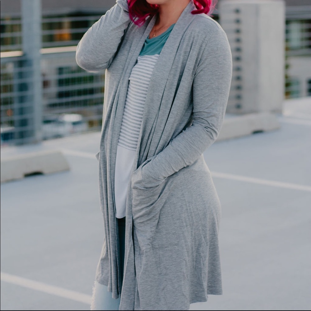 Grey cardigan